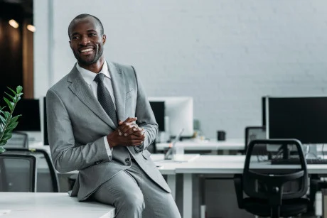 Man in office